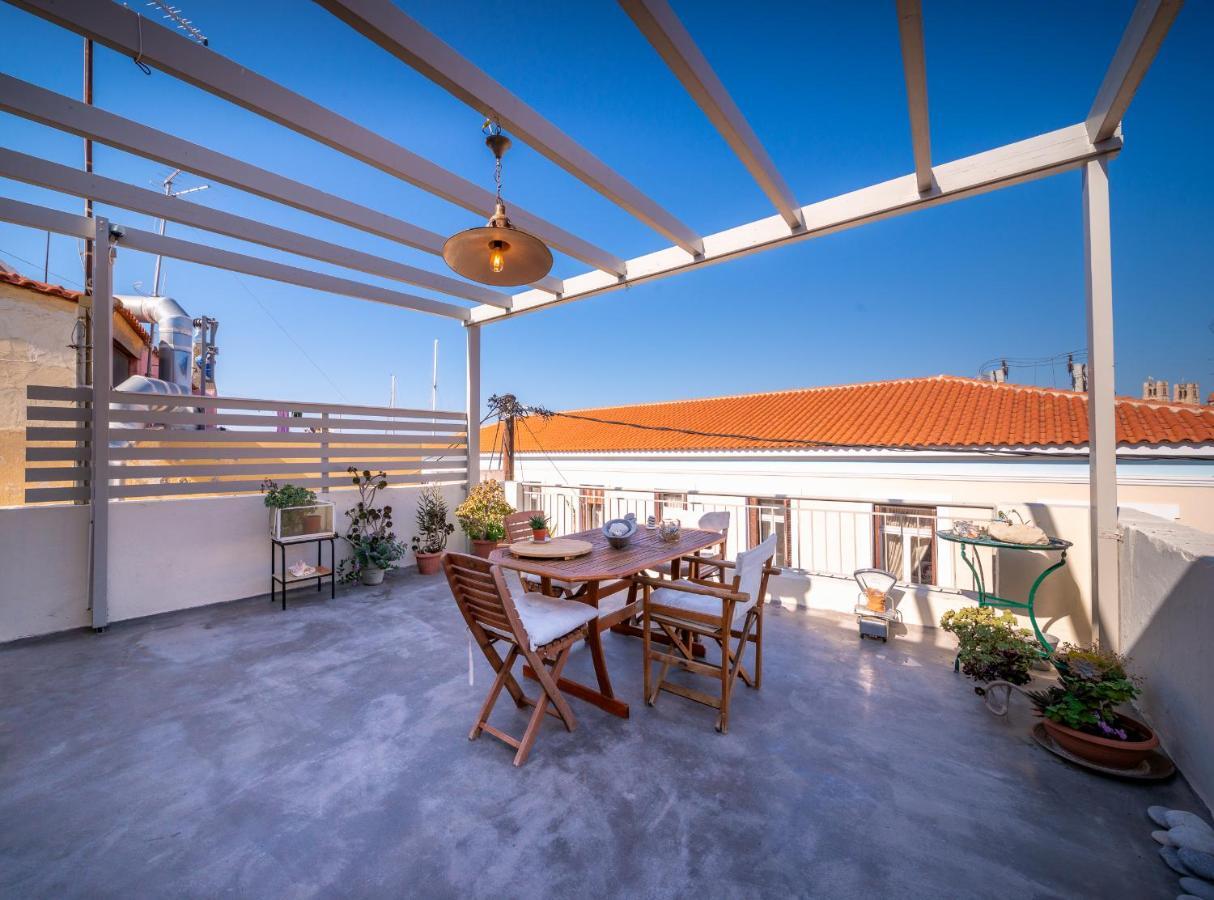 The Roof - Flat Sea View In Aegina Town Apartment ภายนอก รูปภาพ